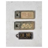 Vintage Miniature Liscense Plate Keychains