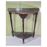 Wooden Half Moon Table 20ï¿½"W 11"D 24"T