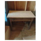 Wood table with drawer 33 x 27 x 19.5