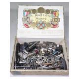 Cigar Box w/ Assorted Hardware