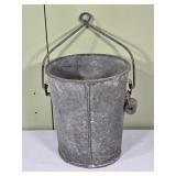 Vtg Galvanized Weighted Well Bucket 16ï¿½"