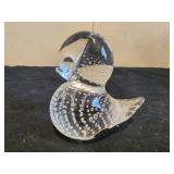 Art glass hand bown bird 3.25"