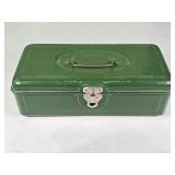 Vintage Green Metal Tackle Box