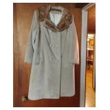 Vintage Brazotta ladies lined fur coat. Button