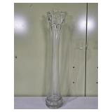 Vtg Large 14ï¿½" Clear Glass Swung Vase