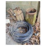 Barrels & Roll of Scrap wire
