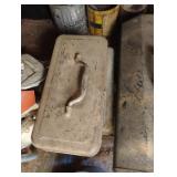 2 small metal tool boxes with contnets