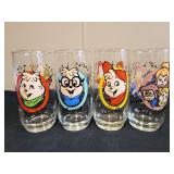 Set of 4 Alvin and the chipmunks glasses, the
