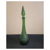 18" tall Vintage Italy Empoli Decanter Carafe