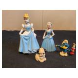 Walt Disney  ceramic Cinderella and a plastic