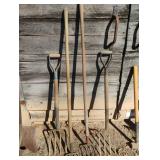 Spading forks and garden pitch forks
