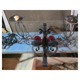 Wrought Iron Sconce & Candle Holders