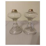 Vintage oil lamp glass bases