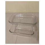 Glass casserole dishes  oval