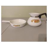 Corningware tea pot and saucepan