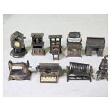 Vintage Die Cast Doll House Furnature