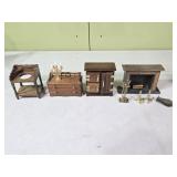 Miniature Wooden Doll House Furnature