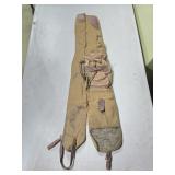 Vtg Military Canvas Gun Bag & Attached Spare