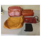 Red and brown bags