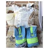 54 lb Bag Weed & Feed & 2 Bags Kitty Litter