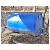 Blue Plastic 55 gal Barrel w/ Spigot (unknown