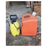 5 Gallon Gas Can & 1 Gallon Sprayer (unknown