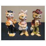 Vtg 5.5" cool cats ceramic Figurine made in japan