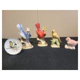 Bird figurines and mini plate