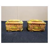 Vintage San Francisco trolley car salt and pepper