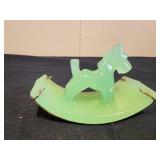 Vintage Houze Glass Jadeite Scottie Dog Rocker