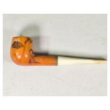 Vtg Hand Painted Meerschaum Pipe