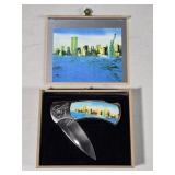 New York Skyline Collectors Knife w/ Display Box