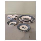 Vintage Currier & Ives dinnerware