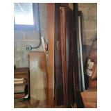 Bed rails, wood, closet rod,