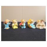 2" Angel teddy bears 4, heavenly bundles 2" fig