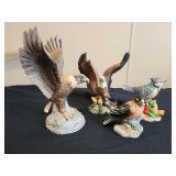 Porcelain Eagle and bird figurines