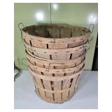5 Vintage Apple Baskets  17"W 11ï¿½" T