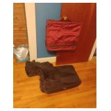 Garment bags and an over night bag