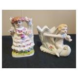 Angel Fairy Cherub Planter Vase L & M Figural