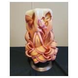 9.5" carved candle