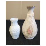 Small White Milk Glass English Hobbnail Diamond