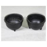 2- Mini Soup & Stew Nordic Ware Cast Iron Pots