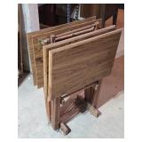 4 Folding TV Trays & Stand