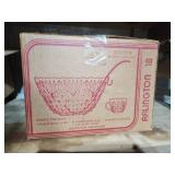 Vintage Anchor Hocking Punch Bowl Arlington 18 pc