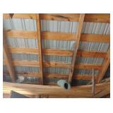 Contents of loft including garden fabric and