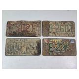 4 Vintage North Carolina Liscense Plates