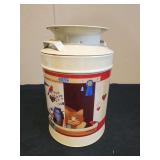 Tin Milk can cat design 6"