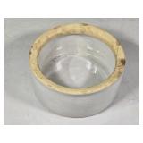 Vtg Stoneware Feeder Bowl 7" wide