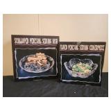 Plastic serving tray and bowl