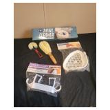Brushes, corner tray, iron board caddy